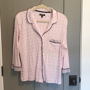 Vera Wang Long sleeve pajama top. Sz L - pink